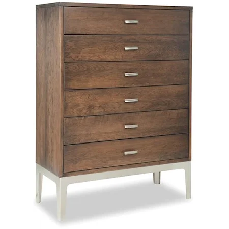 Solid Wood Chest with Stainless Steel Base